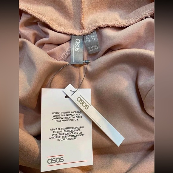 NWT ASOS Blush Midi Dress with Tulle Skirt, Size 14 - Picture 6 of 6